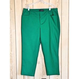 Eloquii Kady Fit Double-Weave Pant 16S Kelly Green Office Casual Chic